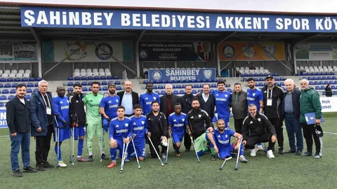 Şahinbey Ampute Futbol Takımı'ndan Farklı Galibiyet