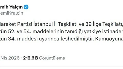 MHP İstanbul İl Teşkilatı Feshedildi