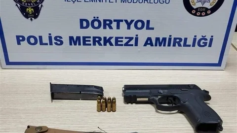 Dörtyol’da Silah ve Bıçak Bulundu