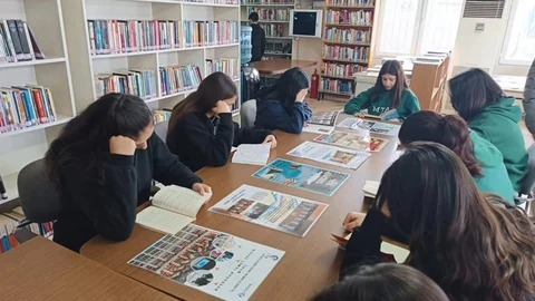 Bozdoğan'da Öğrenciler Kütüphaneyle Tanıştı