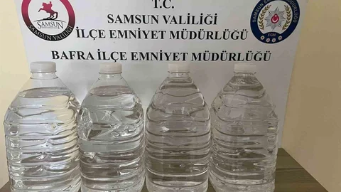 Samsun'da Kaçak Alkol Operasyonu
