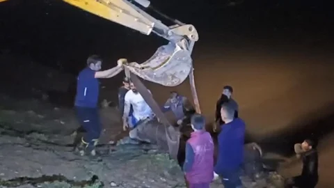 Şırnak’ta Düşen İnek Kurtarıldı