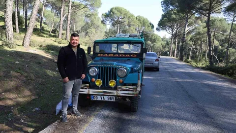 Aydın'da Eski Yeşil Ciplerle Geçim Sağlanıyor