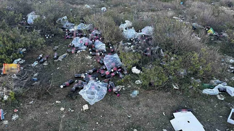 Bilecik'te Şalgam Su Şişeleri Terkedildi