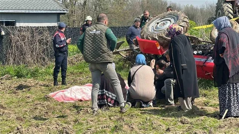 Düzce'de Traktör Kazası