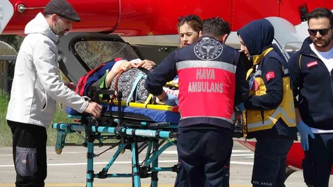 Samsun'da 5 Metre Yüksekten Düşme Olayı