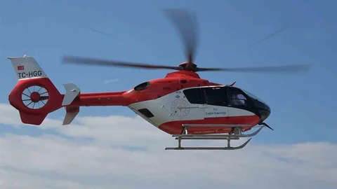 Samsun'da Ambulans Helikopter Acil Sevk Yaptı