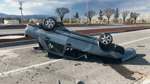 Afyonkarahisar'da Trafik Kazası Anları