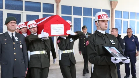 Denizli'de Kıbrıs Gazisi Uğurlandı