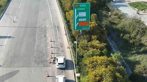 Çeşme'de Dron İle Trafik Denetimi