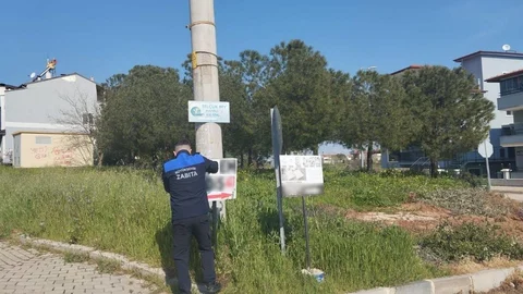 Denizli'de Kaçak Reklam Panoları Denetleniyor