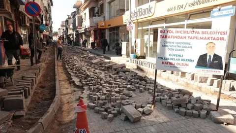 İncirliova'da Cadde Yenileme Çalışmaları Başladı