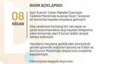 İspir'de Heyelan Alarmı