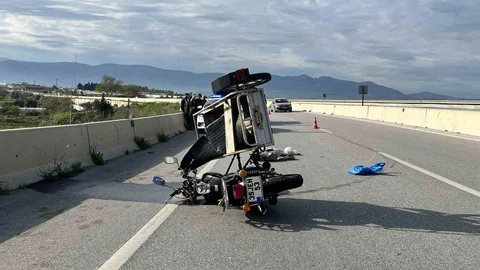 Bayındır'da Motosikletli Kaza Geçirdi