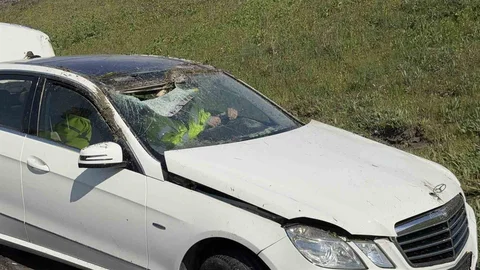 Çatalca'da Takla Atan Araçta Yaralı Yok