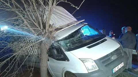 Adıyaman'da Kamyonet Kaza Yaptı