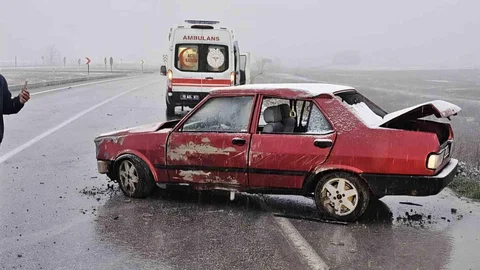 Çorum'da Tabela Kazası