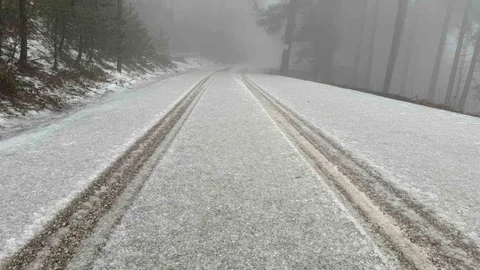 Zorkun Yaylası'nda Dolu Yağışı Etkili Oldu
