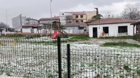 Edirne'de Dolu Yağışı Etkili Oldu