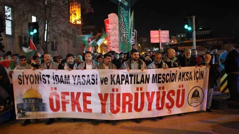 Gaziantep’te Filistin İçin Destek Yürüyüşü Düzenlendi