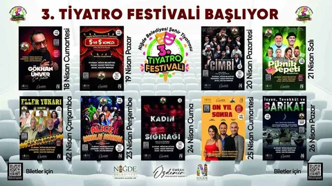 Niğde'de 3. Tiyatro Festivali Başlıyor