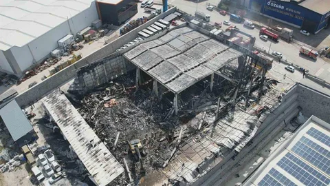 Ankara'daki Fabrika Yangınında Hasar Gözler Önüne Serildi