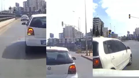 Lastik Sesleri Yükseldi! Sevgi Kavşağı’nda Ani Manevra Az Kalsın Kazaya Neden Oluyordu