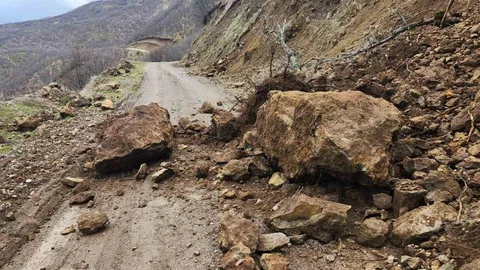 Karakoçan'da Toprak Kayması Olayı