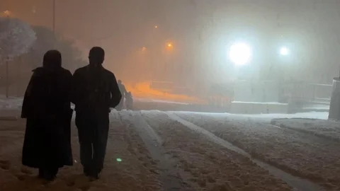 Yüksekova'da Nisan Karı Görüntüleri