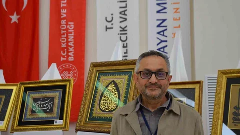 Bilecik'te Naht Sanatı ile Hat Tabloları Yapıyor