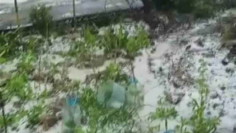 Hatay'da Dolu Yağışı Etkili Oldu