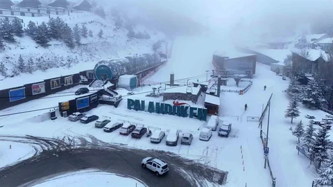 Palandöken'de Kar Kalınlığı 210 Santimetreye Ulaştı