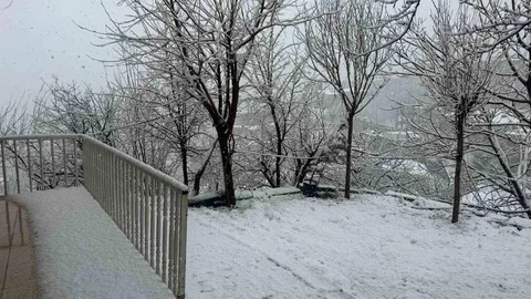 Hakkari'de Kar Yağışı Etkili Oldu