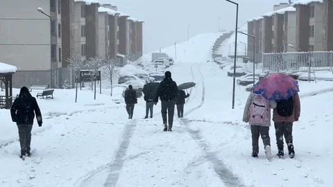 Yüksekova'da Kar Yağışı Etkili Oldu