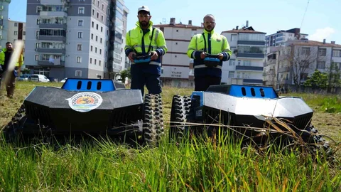 Samsun'da Robotlarla Çim Biçme Dönemi