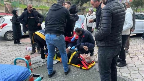 Genç Sürücünün Kaldırıma Çıkması Sonucu 1 Yaralı