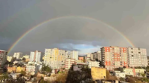 Kurtalan'da Gökkuşağı Görüntülendi