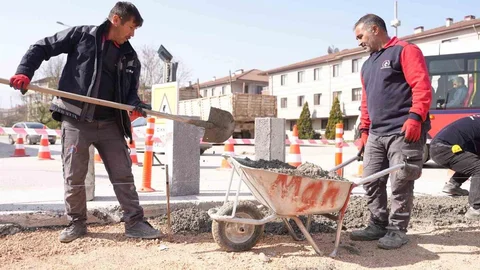 Düzce'de Emniyet Kavşağı Yenileniyor
