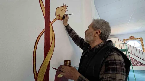 Kütahya'da İmamdan Sanat Eseri