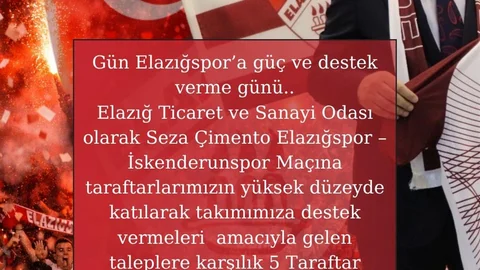 Elazığspor Taraftarlarına Otobüs Desteği
