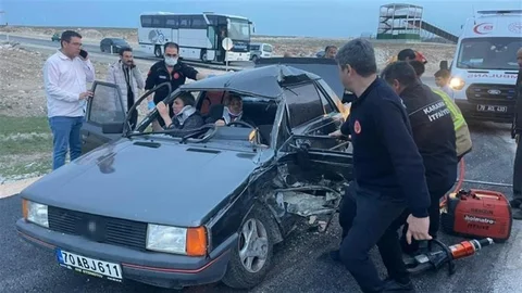 Karaman'da Trafik Kazası Meydana Geldi