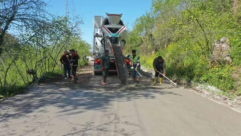 Ordu'da Beton Yol Çalışmaları Devam Ediyor