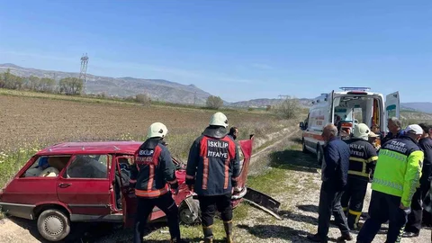 Çorum'da Trafik Kazası Meydana Geldi