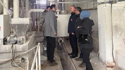 Bayburt'ta Doğal Taş Tesisine Denetim