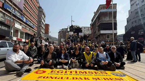 Zonguldak'ta Sendikalardan Eylem Yapıldı