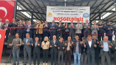 Havsa'da Modern Hayvan Pazarı Açıldı