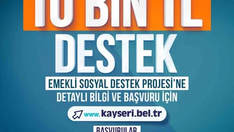 Kayseri'de Emeklilere 10 Bin TL Destek