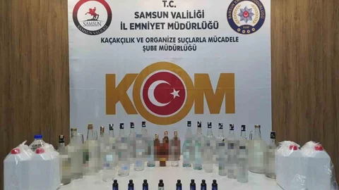 Canik'te Kaçak Alkol Operasyonu