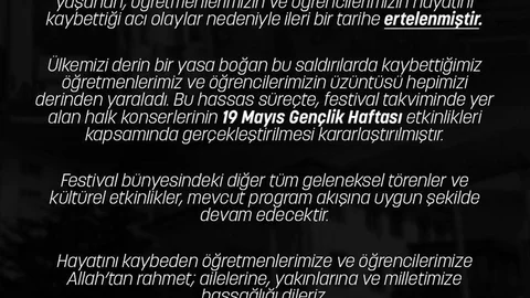 Mesir Festivali Konsere Ertelendi