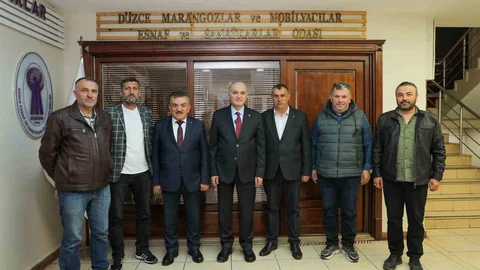 Düzce'de Esnaf Odalarına Tebrik Ziyareti
